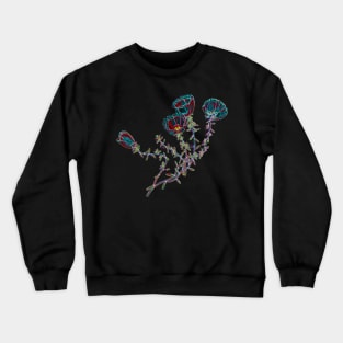 Black Panther Art - Glowing Flowers in the Dark 3 Crewneck Sweatshirt